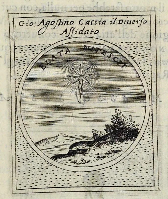 An illustration from Teatro d'imprese, 1623, leaf 736