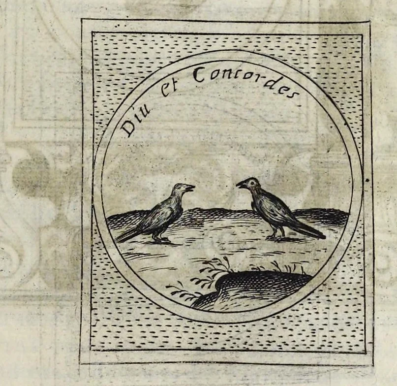 An illustration from Teatro d'imprese, 1623, leaf 744