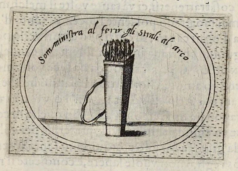 An illustration from Teatro d'imprese, 1623, leaf 806