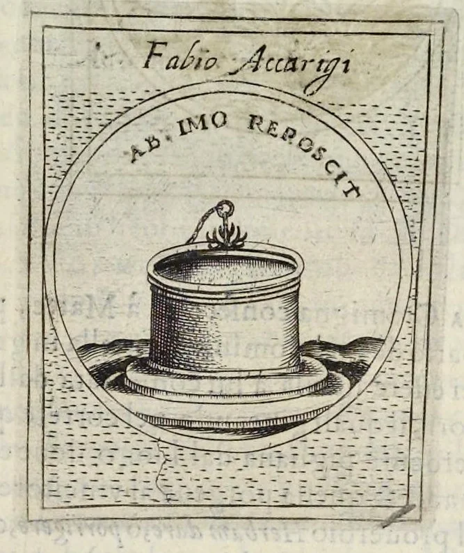 An illustration from Teatro d'imprese, 1623, leaf 876
