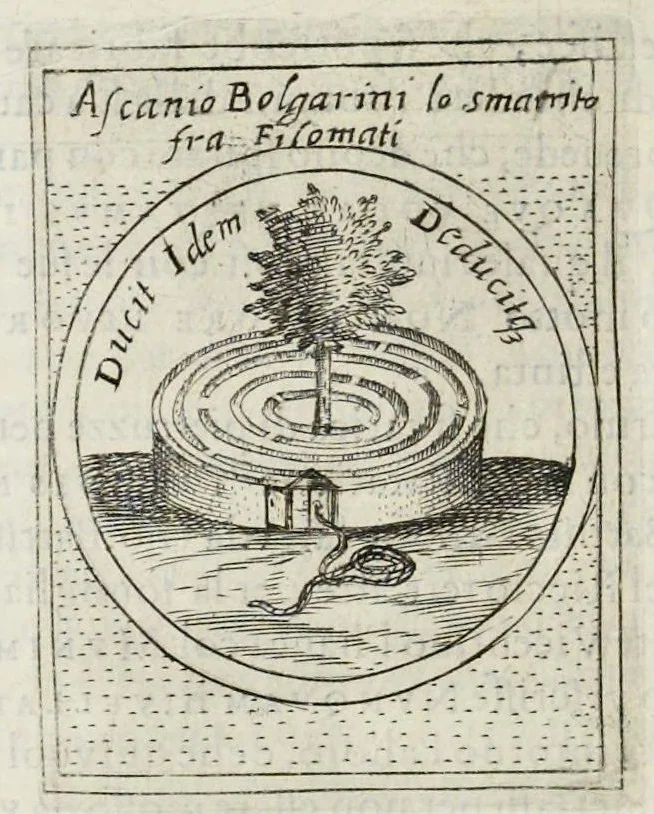 An illustration from Teatro d'imprese, 1623, leaf 921