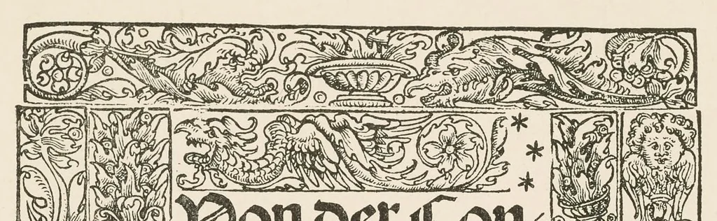 An illustration from Rahmen deutscher Buchtitel im 16. Jahrhundert, 1909, leaf 218