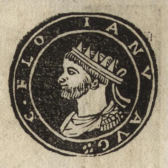 An illustration from Imperatorum et Caesarum vitæ : cum imaginibus ad uiuam effigiem expressis, 1534, leaf 114