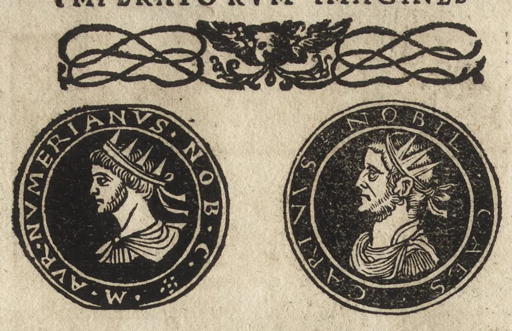 An illustration from Imperatorum et Caesarum vitæ : cum imaginibus ad uiuam effigiem expressis, 1534, leaf 117