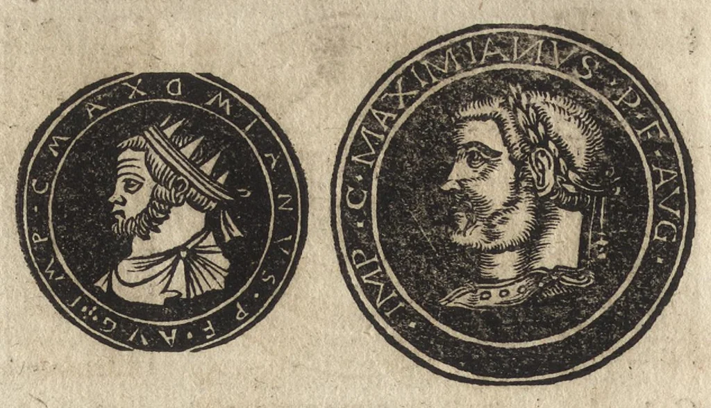 An illustration from Imperatorum et Caesarum vitæ : cum imaginibus ad uiuam effigiem expressis, 1534, leaf 119