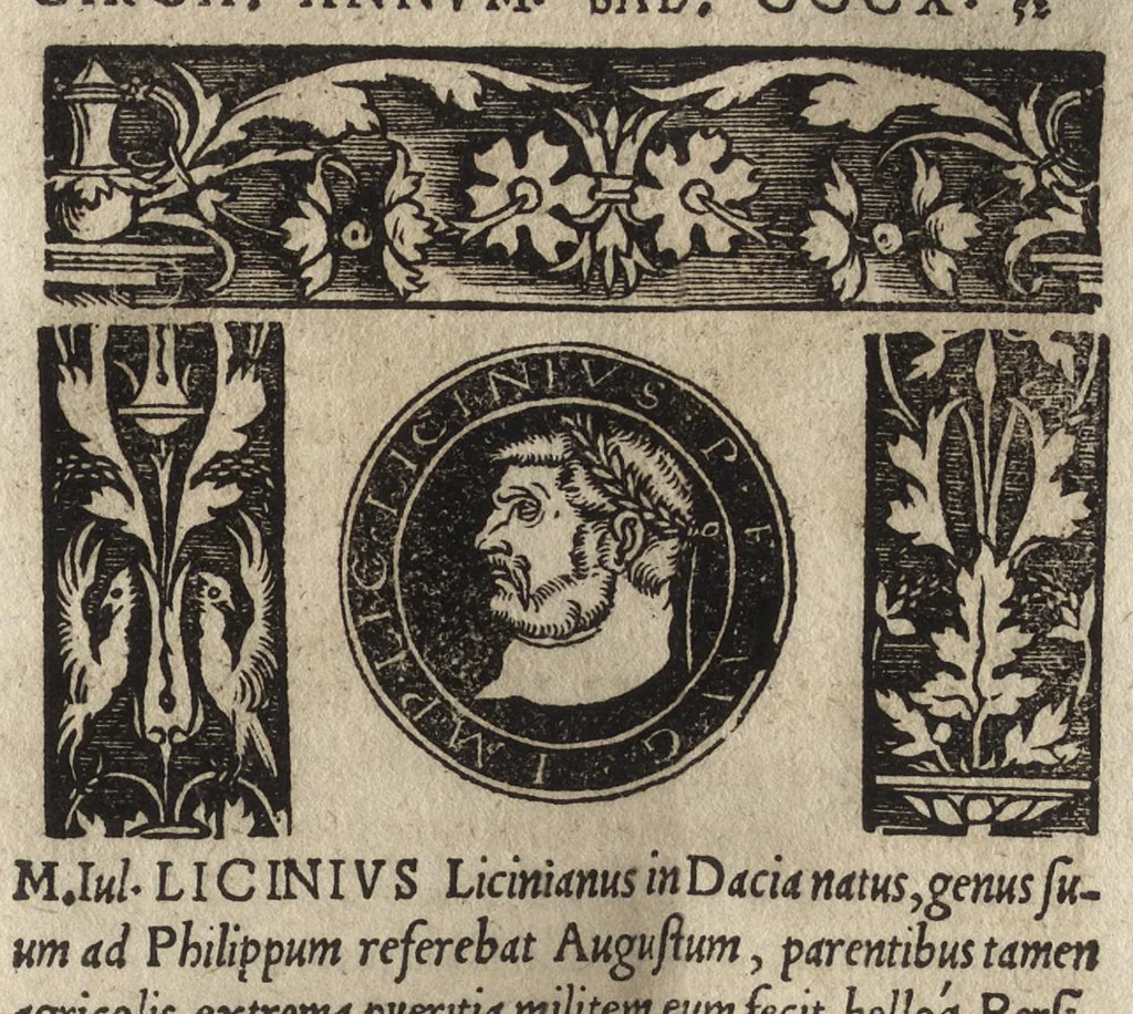 An illustration from Imperatorum et Caesarum vitæ : cum imaginibus ad uiuam effigiem expressis, 1534, leaf 122