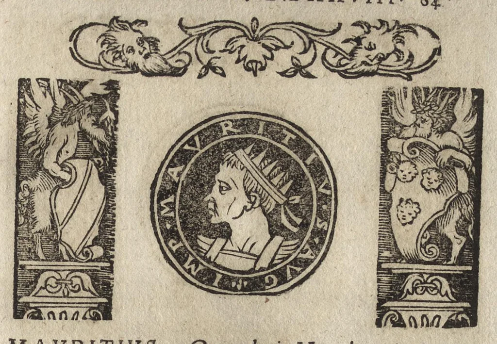 An illustration from Imperatorum et Caesarum vitæ : cum imaginibus ad uiuam effigiem expressis, 1534, leaf 146