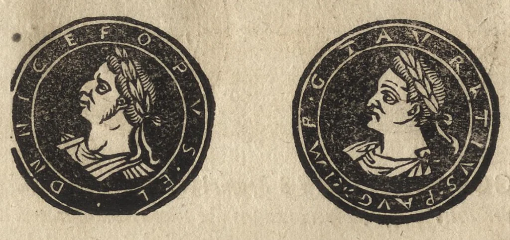 An illustration from Imperatorum et Caesarum vitæ : cum imaginibus ad uiuam effigiem expressis, 1534, leaf 159
