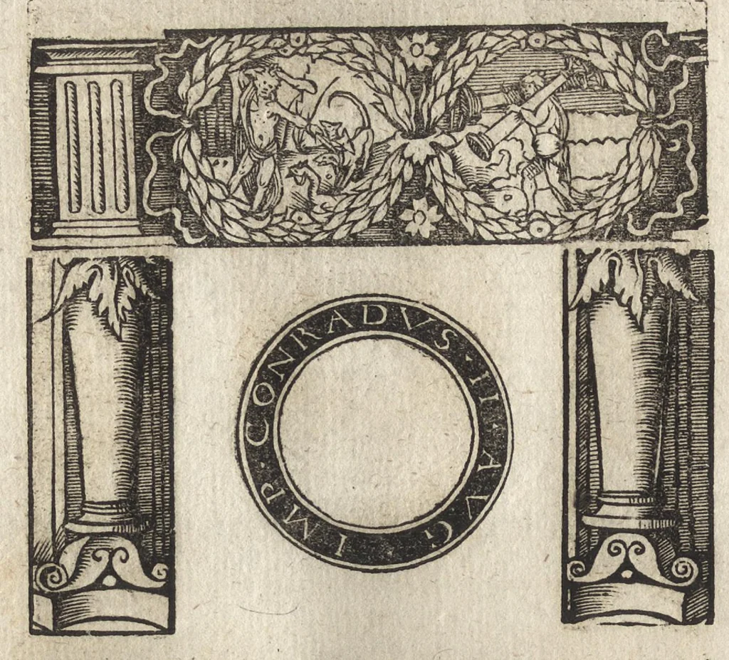 An illustration from Imperatorum et Caesarum vitæ : cum imaginibus ad uiuam effigiem expressis, 1534, leaf 179