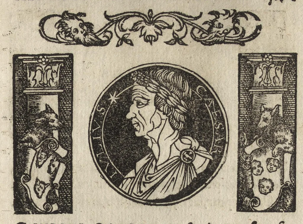 An illustration from Imperatorum et Caesarum vitæ : cum imaginibus ad uiuam effigiem expressis, 1534, leaf 20