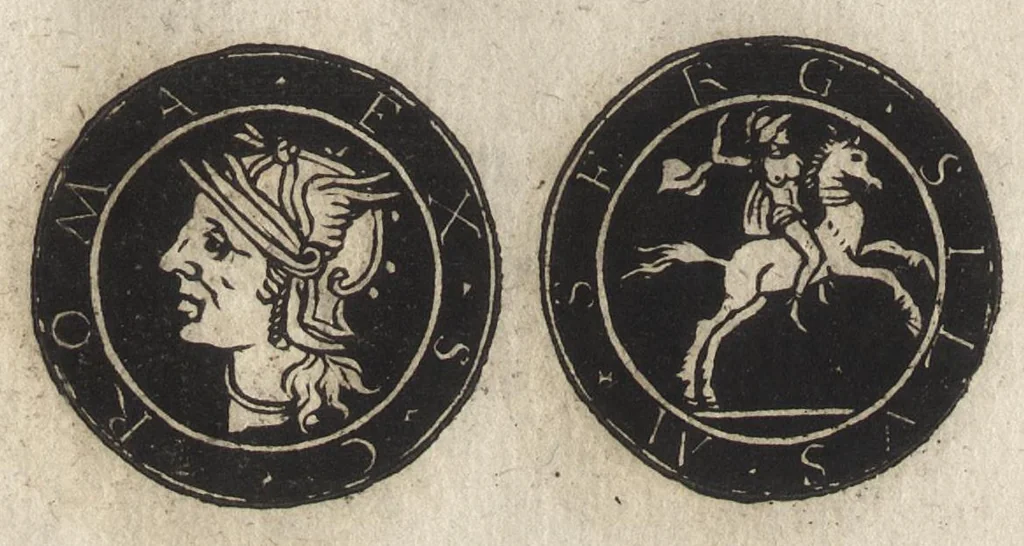 An illustration from Imperatorum et Caesarum vitæ : cum imaginibus ad uiuam effigiem expressis, 1534, leaf 223
