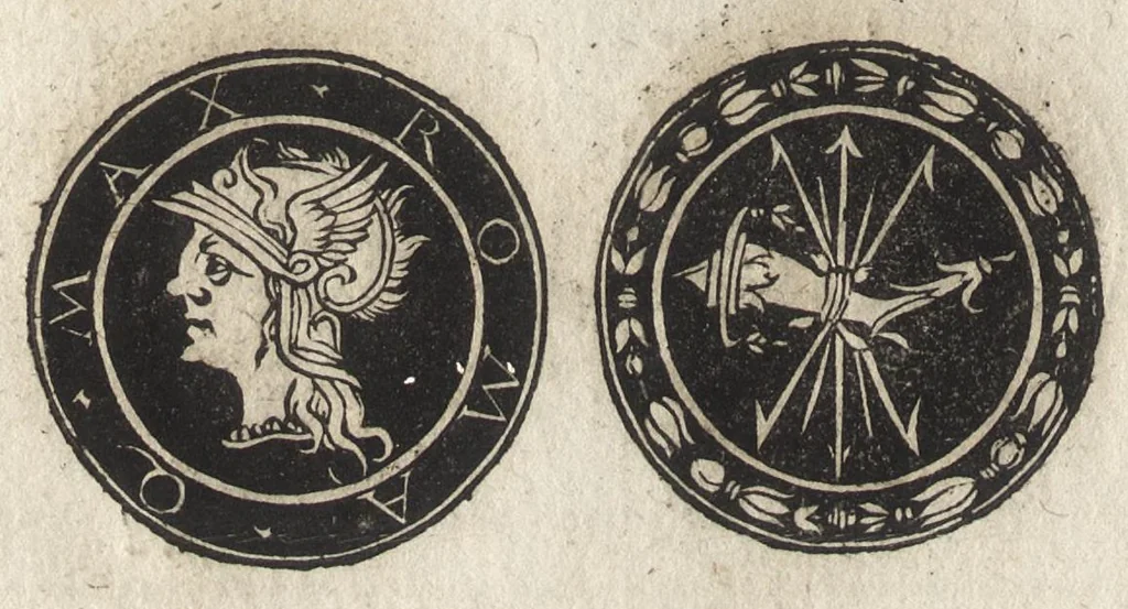 An illustration from Imperatorum et Caesarum vitæ : cum imaginibus ad uiuam effigiem expressis, 1534, leaf 225