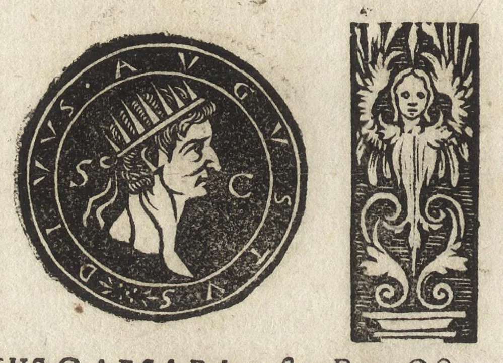 An illustration from Imperatorum et Caesarum vitæ : cum imaginibus ad uiuam effigiem expressis, 1534, leaf 25