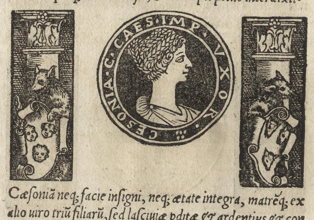 An illustration from Imperatorum et Caesarum vitæ : cum imaginibus ad uiuam effigiem expressis, 1534, leaf 37