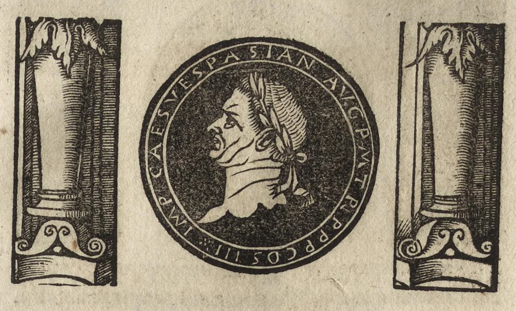 An illustration from Imperatorum et Caesarum vitæ : cum imaginibus ad uiuam effigiem expressis, 1534, leaf 58