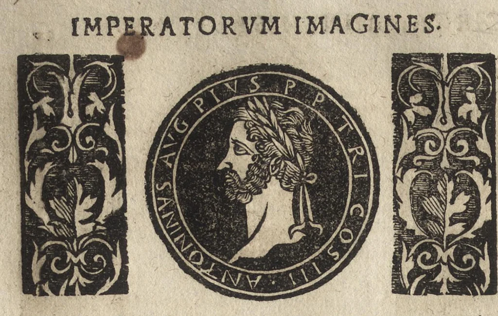 An illustration from Imperatorum et Caesarum vitæ : cum imaginibus ad uiuam effigiem expressis, 1534, leaf 73