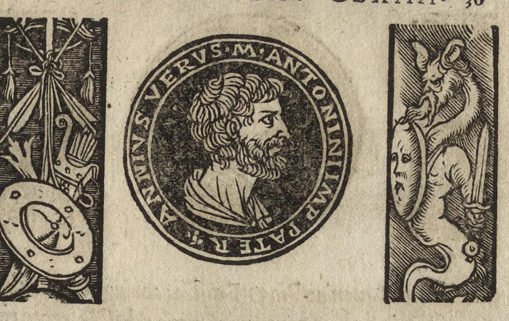 An illustration from Imperatorum et Caesarum vitæ : cum imaginibus ad uiuam effigiem expressis, 1534, leaf 78