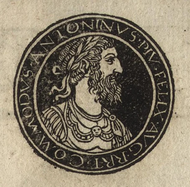 An illustration from Imperatorum et Caesarum vitæ : cum imaginibus ad uiuam effigiem expressis, 1534, leaf 80
