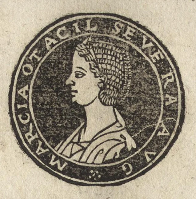 An illustration from Imperatorum et Caesarum vitæ : cum imaginibus ad uiuam effigiem expressis, 1534, leaf 85