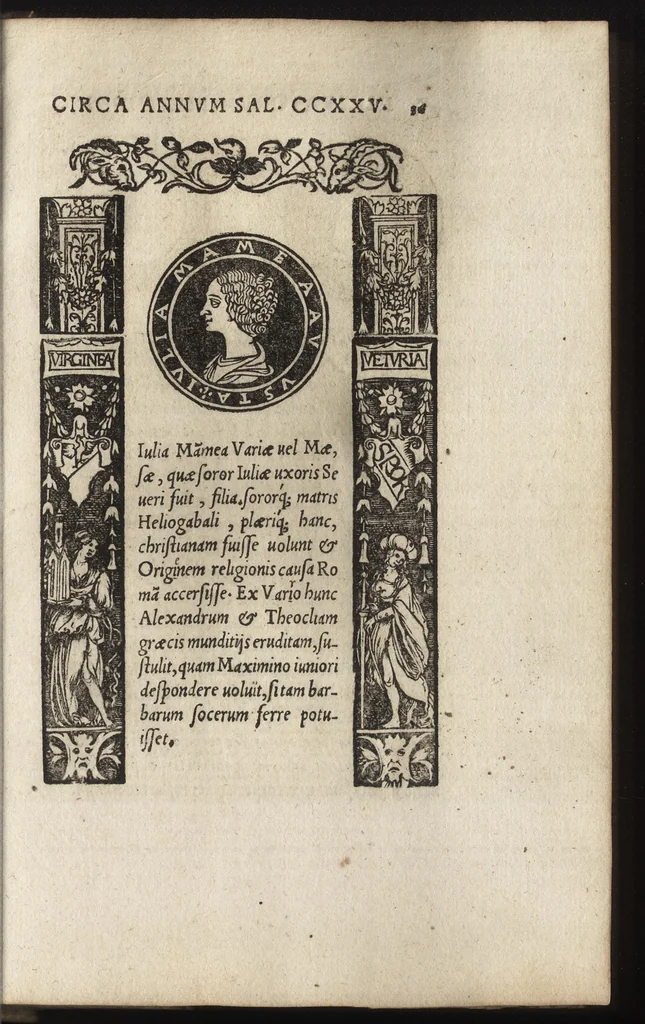 An illustration from Imperatorum et Caesarum vitæ : cum imaginibus ad uiuam effigiem expressis, 1534, leaf 90