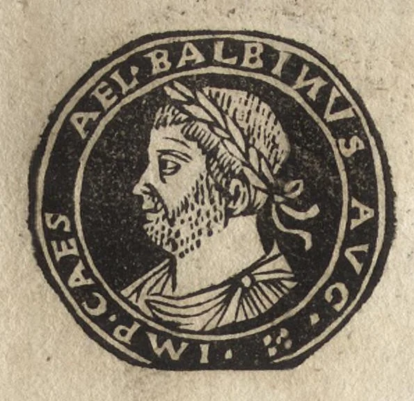An illustration from Imperatorum et Caesarum vitæ : cum imaginibus ad uiuam effigiem expressis, 1534, leaf 93