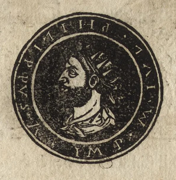 An illustration from Imperatorum et Caesarum vitæ : cum imaginibus ad uiuam effigiem expressis, 1534, leaf 96