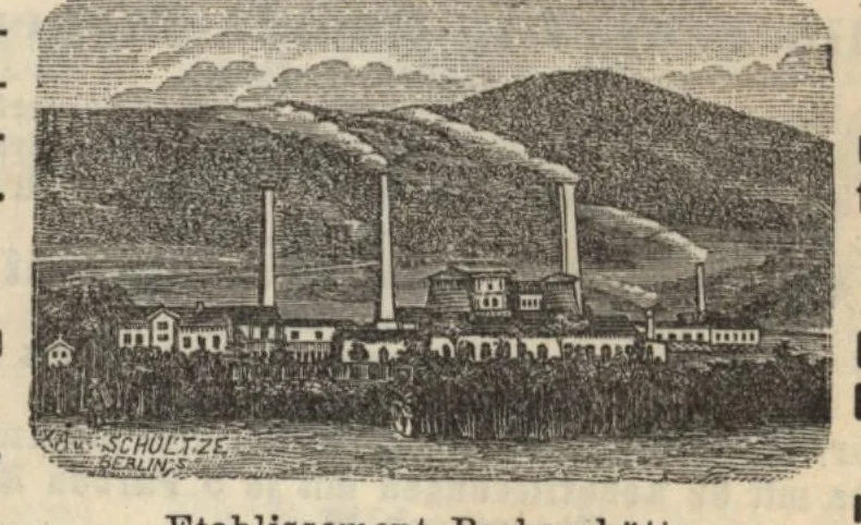 An illustration from Das Färben und Bleichen : von Baumwolle, Wolle, Seide, Jute, Leinen, etc : in unversponnenen Zustande, al Garn und al Stückware : Praktisches Hilfs- und Lehrbuch bearbeitet für Färber und Färberei-Chemiker, sowie zum Unterricht in Fachschulen, mit zahlreichen Maschinenzeichnungen, 1889, leaf 293