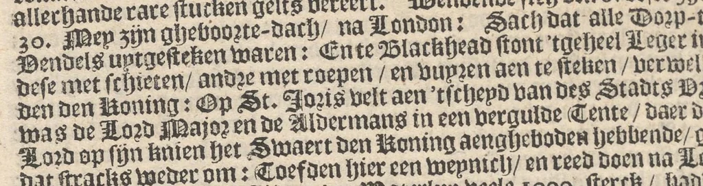 An illustration from Hollandtsche Mercurius : behelzende het ghedenckweerdighste in Christenrijck voor-ghevallen, binnen 't gantsche jaer .., 1650, leaf 285