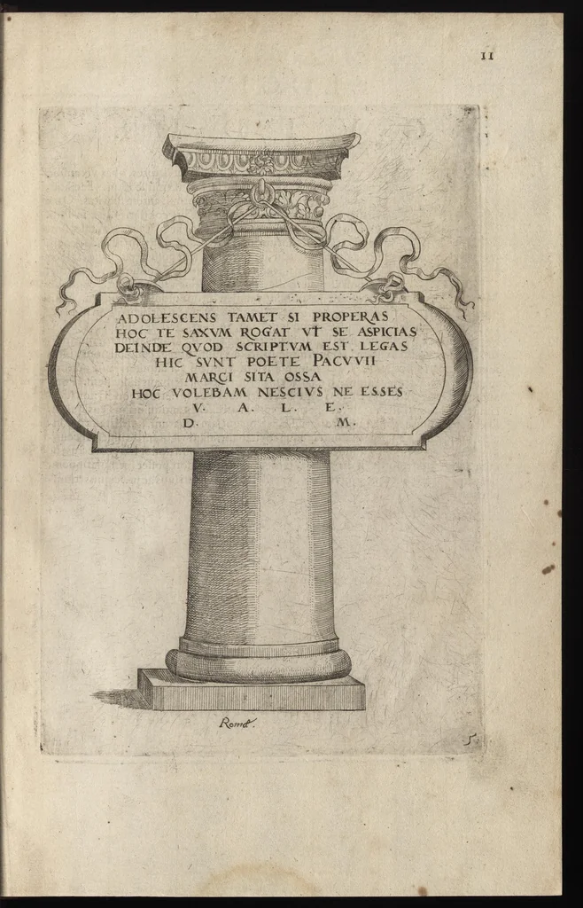 An illustration from Monumenta illustrium virorum, et elogia, 1638, leaf 18