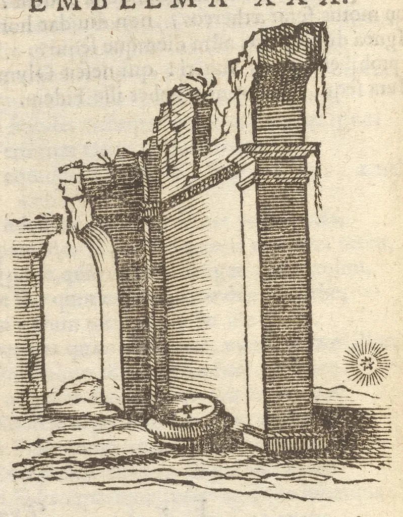 An illustration from Guilielmi HesI Antuerpiensis è Societate Iesu Emblemata sacra de fide, spe, charitate, 1636, leaf 101