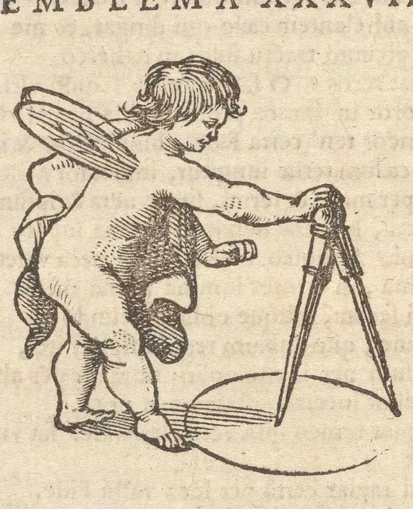 An illustration from Guilielmi HesI Antuerpiensis è Societate Iesu Emblemata sacra de fide, spe, charitate, 1636, leaf 129