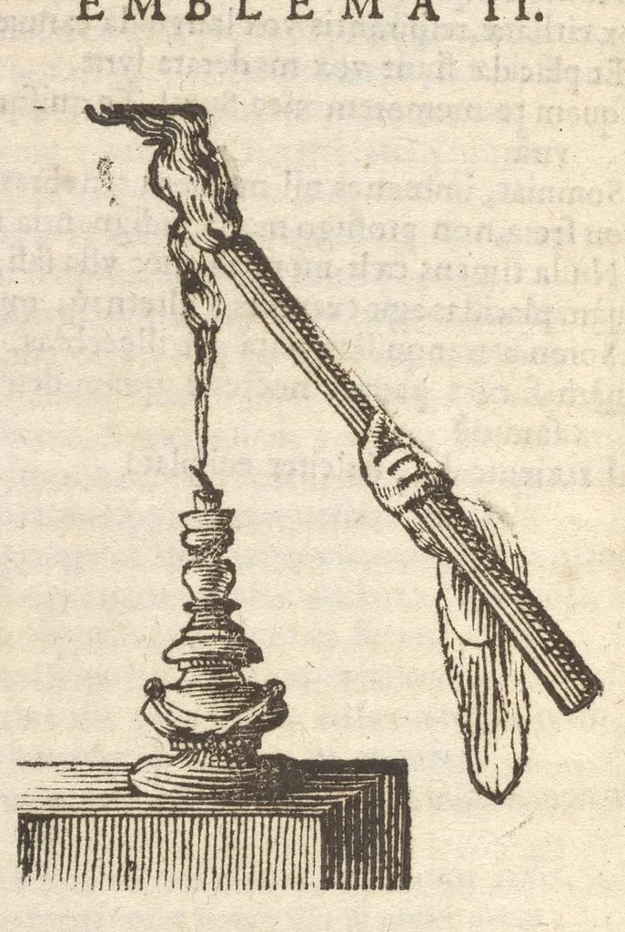 An illustration from Guilielmi HesI Antuerpiensis è Societate Iesu Emblemata sacra de fide, spe, charitate, 1636, leaf 159