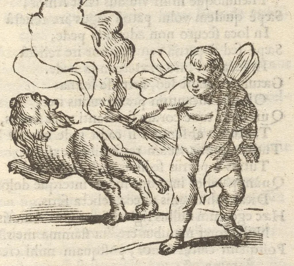 An illustration from Guilielmi HesI Antuerpiensis è Societate Iesu Emblemata sacra de fide, spe, charitate, 1636, leaf 370