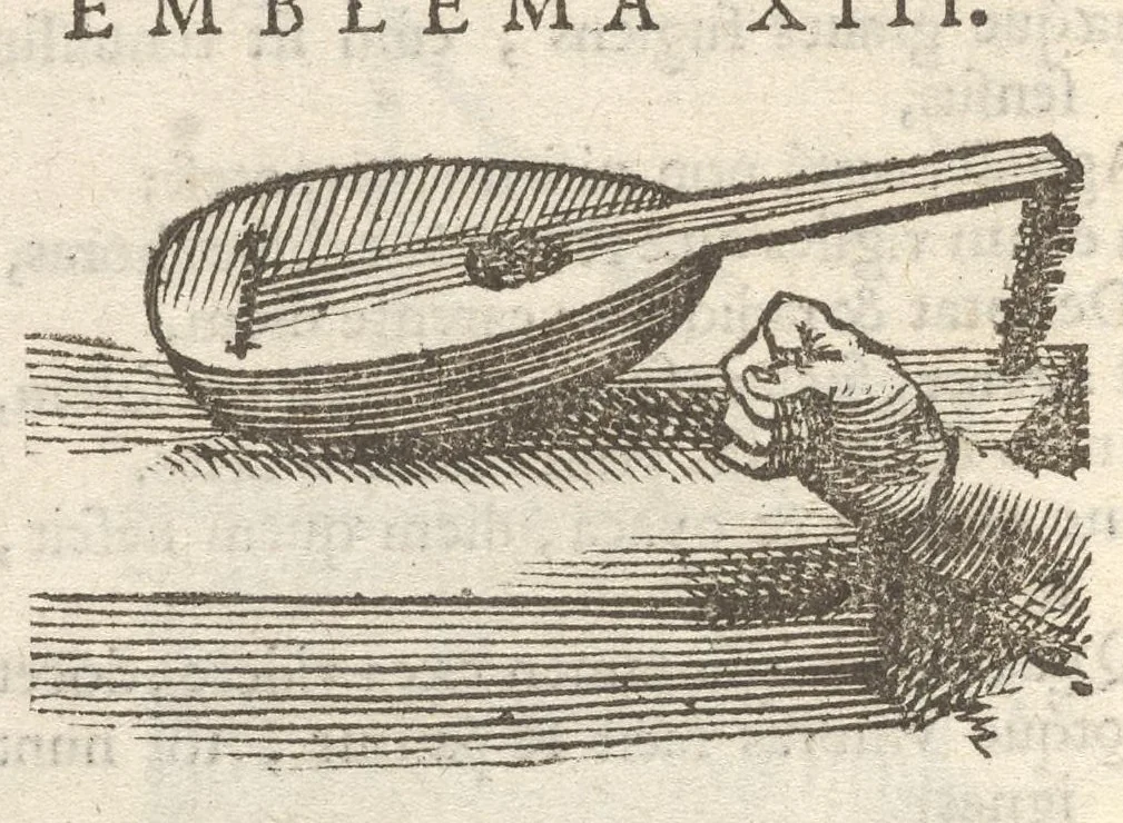 An illustration from Guilielmi HesI Antuerpiensis è Societate Iesu Emblemata sacra de fide, spe, charitate, 1636, leaf 53