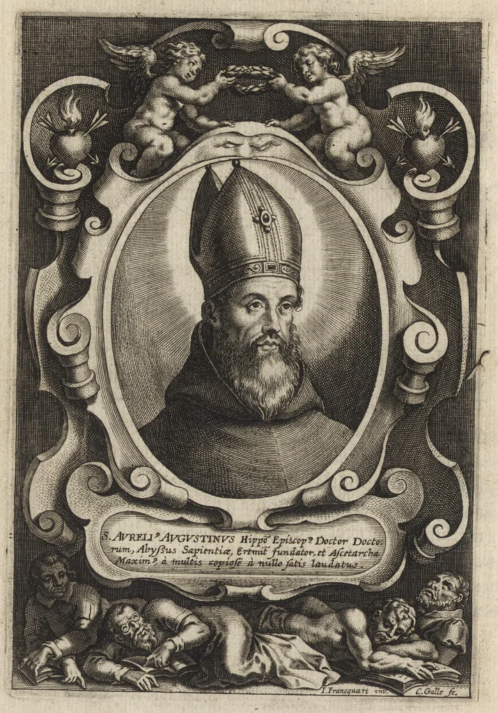 An illustration from Virorum illustrium ex ordine eremitarum D. Augustini elogia : cum singulorvm expressis ad viuum iconibus, 1636, leaf 19