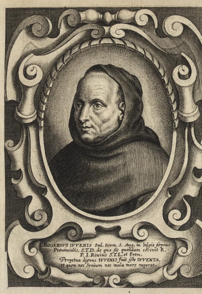 An illustration from Virorum illustrium ex ordine eremitarum D. Augustini elogia : cum singulorvm expressis ad viuum iconibus, 1636, leaf 213