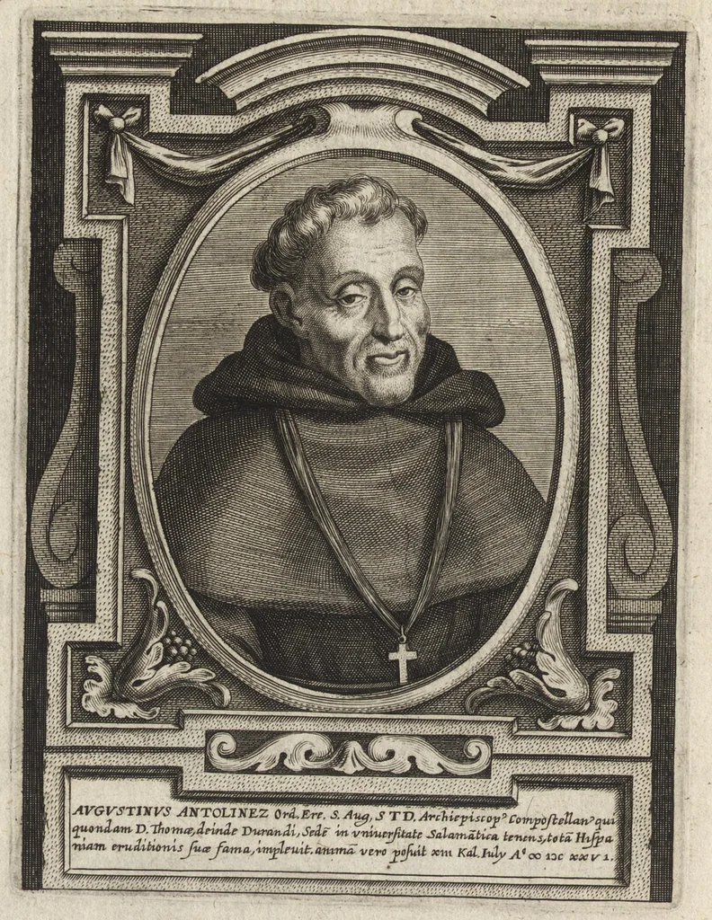 An illustration from Virorum illustrium ex ordine eremitarum D. Augustini elogia : cum singulorvm expressis ad viuum iconibus, 1636, leaf 253