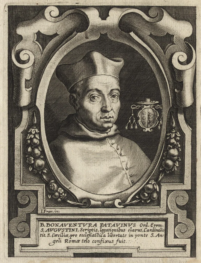 An illustration from Virorum illustrium ex ordine eremitarum D. Augustini elogia : cum singulorvm expressis ad viuum iconibus, 1636, leaf 67
