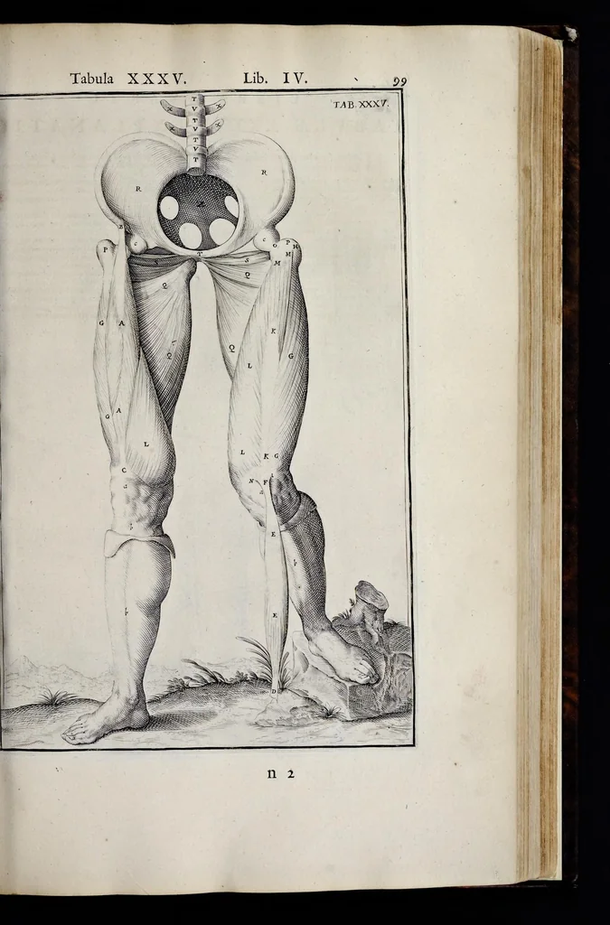 An illustration from Adriani Spigelii Bruxellensis equitis D. Marci, olim in Patavino gymnasio anatomiae et chirurgiae professoris primarii Opera quae extant, omnia, 1645, leaf 444