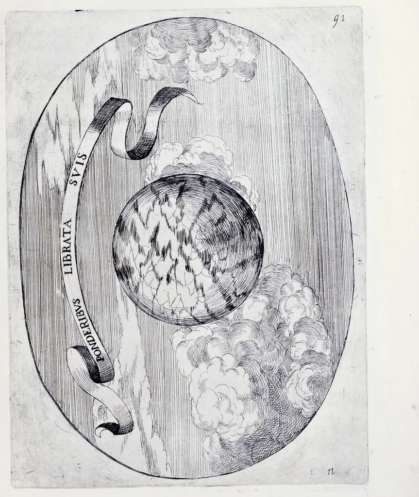 An illustration from Racconto delle sontuose esequie fatte alla serenissima Isabella reina di Spagna nella chiesa maggiore della città di Milano il giorno xxij. decembre dell'anno M.D.C.XLIV, 1645, leaf 102