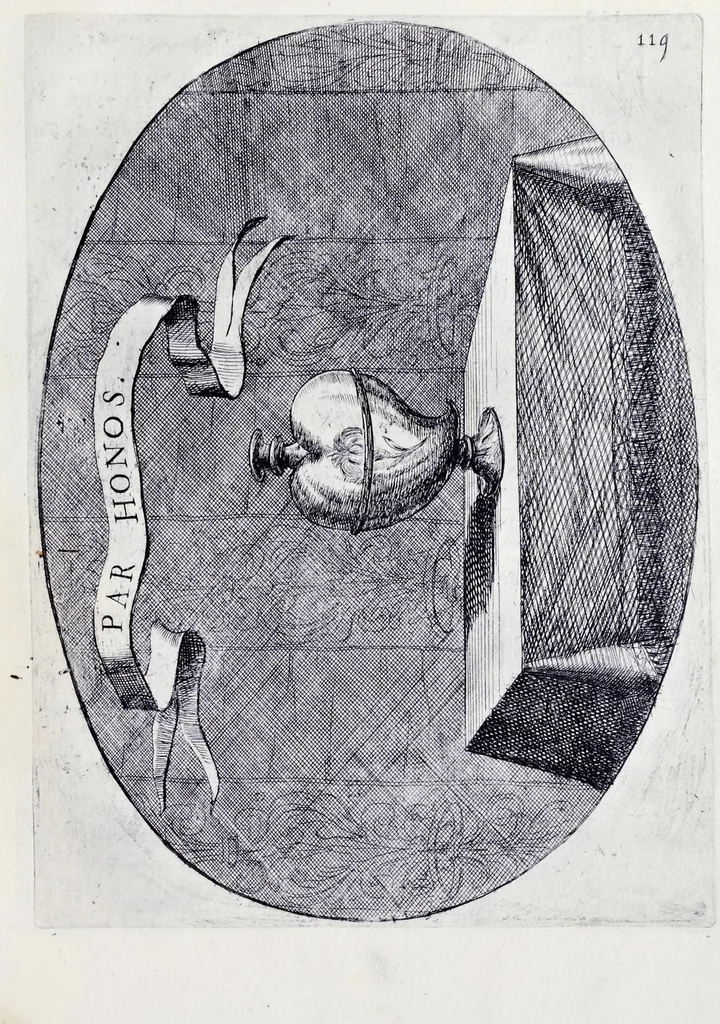 An illustration from Racconto delle sontuose esequie fatte alla serenissima Isabella reina di Spagna nella chiesa maggiore della città di Milano il giorno xxij. decembre dell'anno M.D.C.XLIV, 1645, leaf 130