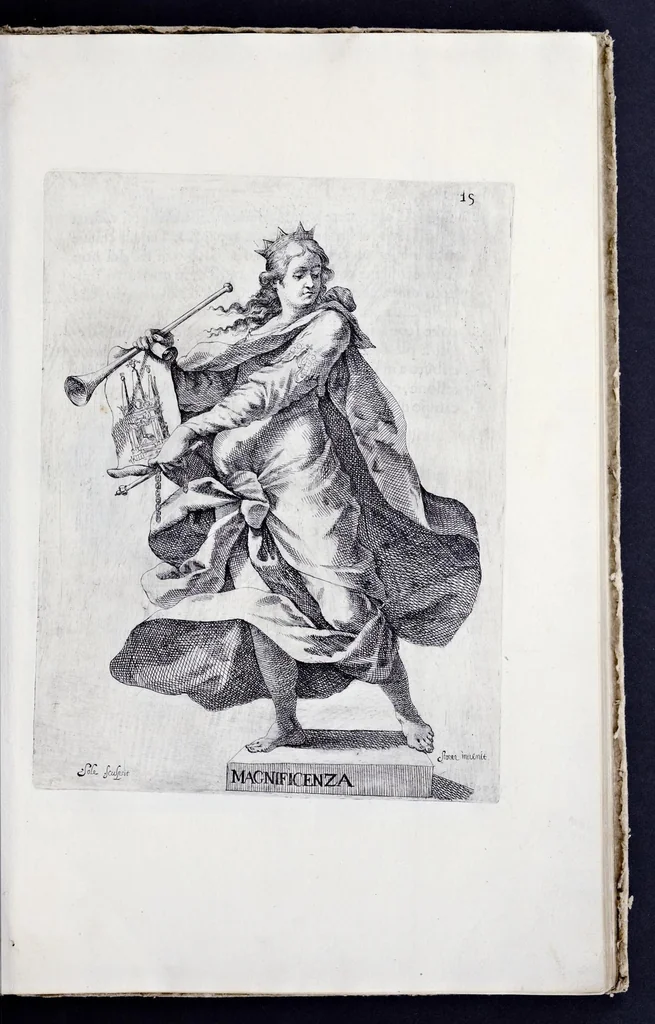 An illustration from Racconto delle sontuose esequie fatte alla serenissima Isabella reina di Spagna nella chiesa maggiore della città di Milano il giorno xxij. decembre dell'anno M.D.C.XLIV, 1645, leaf 26