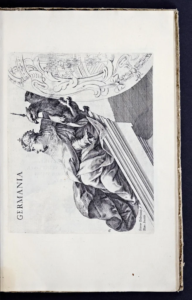 An illustration from Racconto delle sontuose esequie fatte alla serenissima Isabella reina di Spagna nella chiesa maggiore della città di Milano il giorno xxij. decembre dell'anno M.D.C.XLIV, 1645, leaf 38