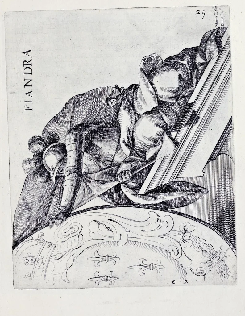 An illustration from Racconto delle sontuose esequie fatte alla serenissima Isabella reina di Spagna nella chiesa maggiore della città di Milano il giorno xxij. decembre dell'anno M.D.C.XLIV, 1645, leaf 40