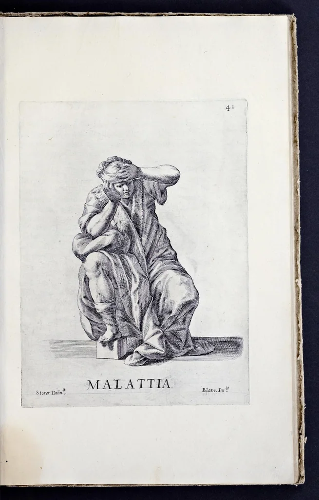 An illustration from Racconto delle sontuose esequie fatte alla serenissima Isabella reina di Spagna nella chiesa maggiore della città di Milano il giorno xxij. decembre dell'anno M.D.C.XLIV, 1645, leaf 52