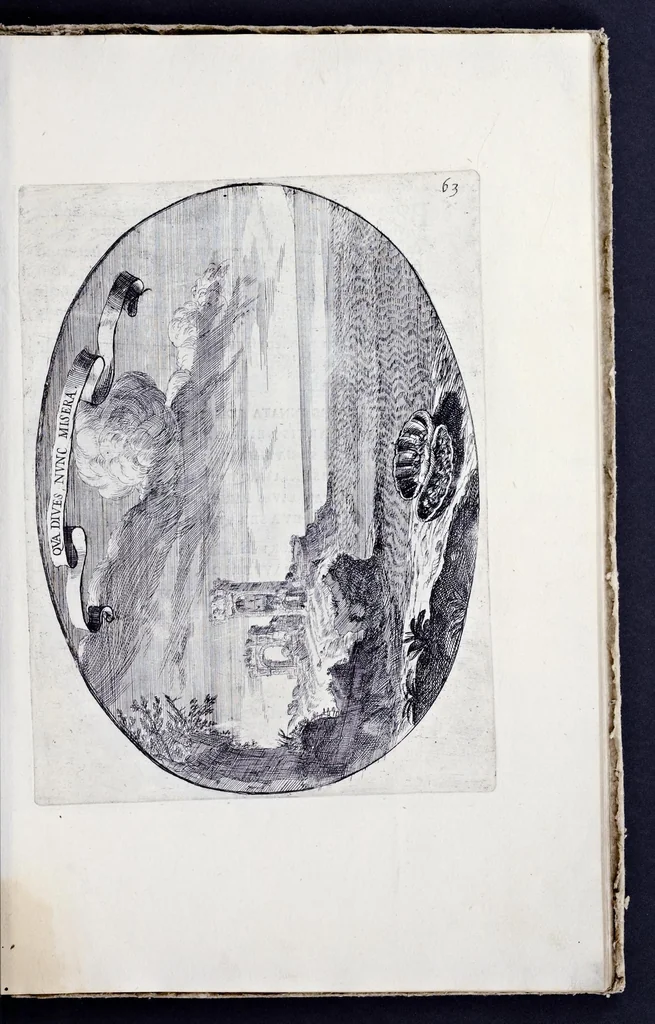 An illustration from Racconto delle sontuose esequie fatte alla serenissima Isabella reina di Spagna nella chiesa maggiore della città di Milano il giorno xxij. decembre dell'anno M.D.C.XLIV, 1645, leaf 74