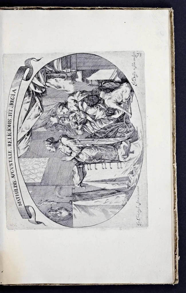 An illustration from Racconto delle sontuose esequie fatte alla serenissima Isabella reina di Spagna nella chiesa maggiore della città di Milano il giorno xxij. decembre dell'anno M.D.C.XLIV, 1645, leaf 84