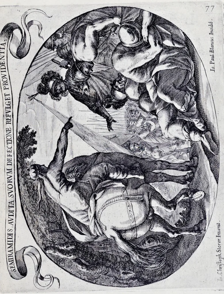 An illustration from Racconto delle sontuose esequie fatte alla serenissima Isabella reina di Spagna nella chiesa maggiore della città di Milano il giorno xxij. decembre dell'anno M.D.C.XLIV, 1645, leaf 88