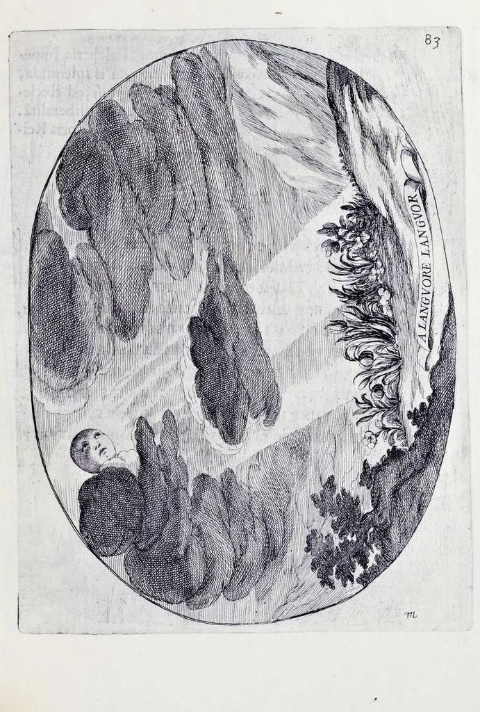 An illustration from Racconto delle sontuose esequie fatte alla serenissima Isabella reina di Spagna nella chiesa maggiore della città di Milano il giorno xxij. decembre dell'anno M.D.C.XLIV, 1645, leaf 94