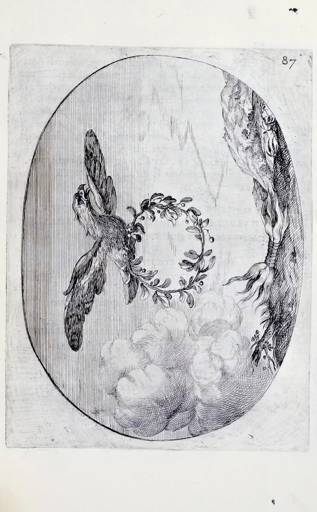 An illustration from Racconto delle sontuose esequie fatte alla serenissima Isabella reina di Spagna nella chiesa maggiore della città di Milano il giorno xxij. decembre dell'anno M.D.C.XLIV, 1645, leaf 98